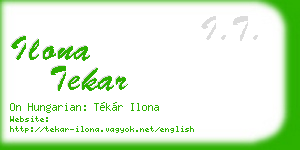 ilona tekar business card